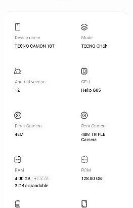 Techno Camon 18t