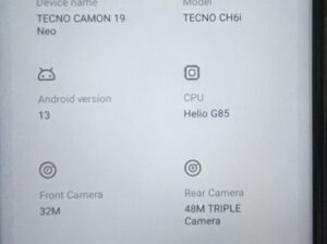 Tecno Camon 19 Neo